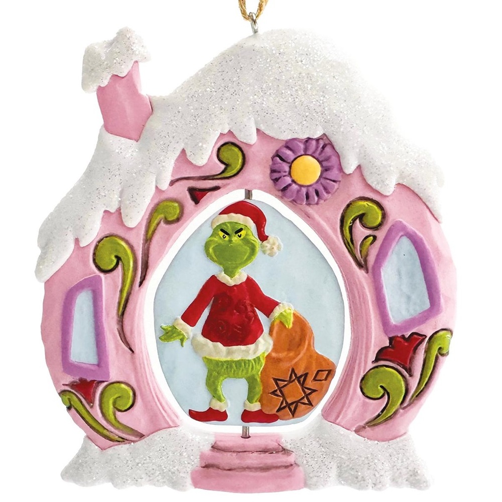Grinch nwt JIM SHORE WHOVILLE HOUSE ORNAMENT Dr Seuss